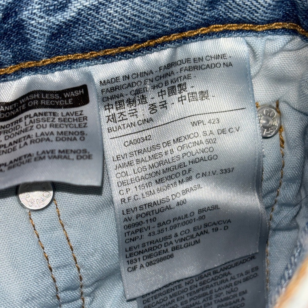 Levi Strauss 501 Denim Cut‎ Off Jean Shorts Button Fly Distressed Womens W27 - Picture 10 of 10